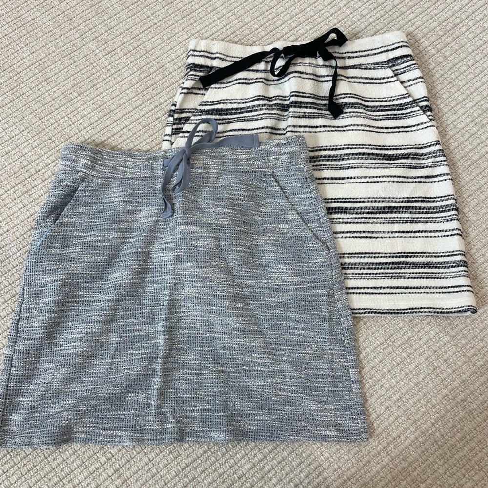 2 LOFT Elastic Waist Skirts